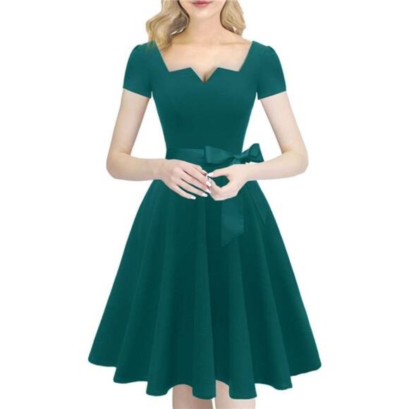Dresses & Skirts - Women's Classic Tea Dress A-teal